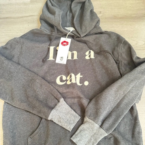 WILDFOX Guess What I Am Cuddles Cat Hoodie With Ears Large NWT - Picture 8 of 11
